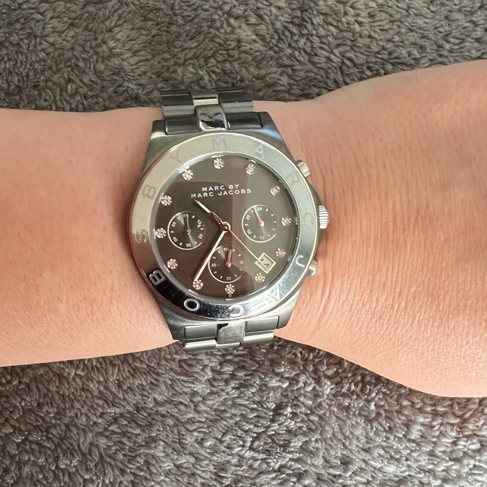 Gunmetal and silver Marc Jacobs watch